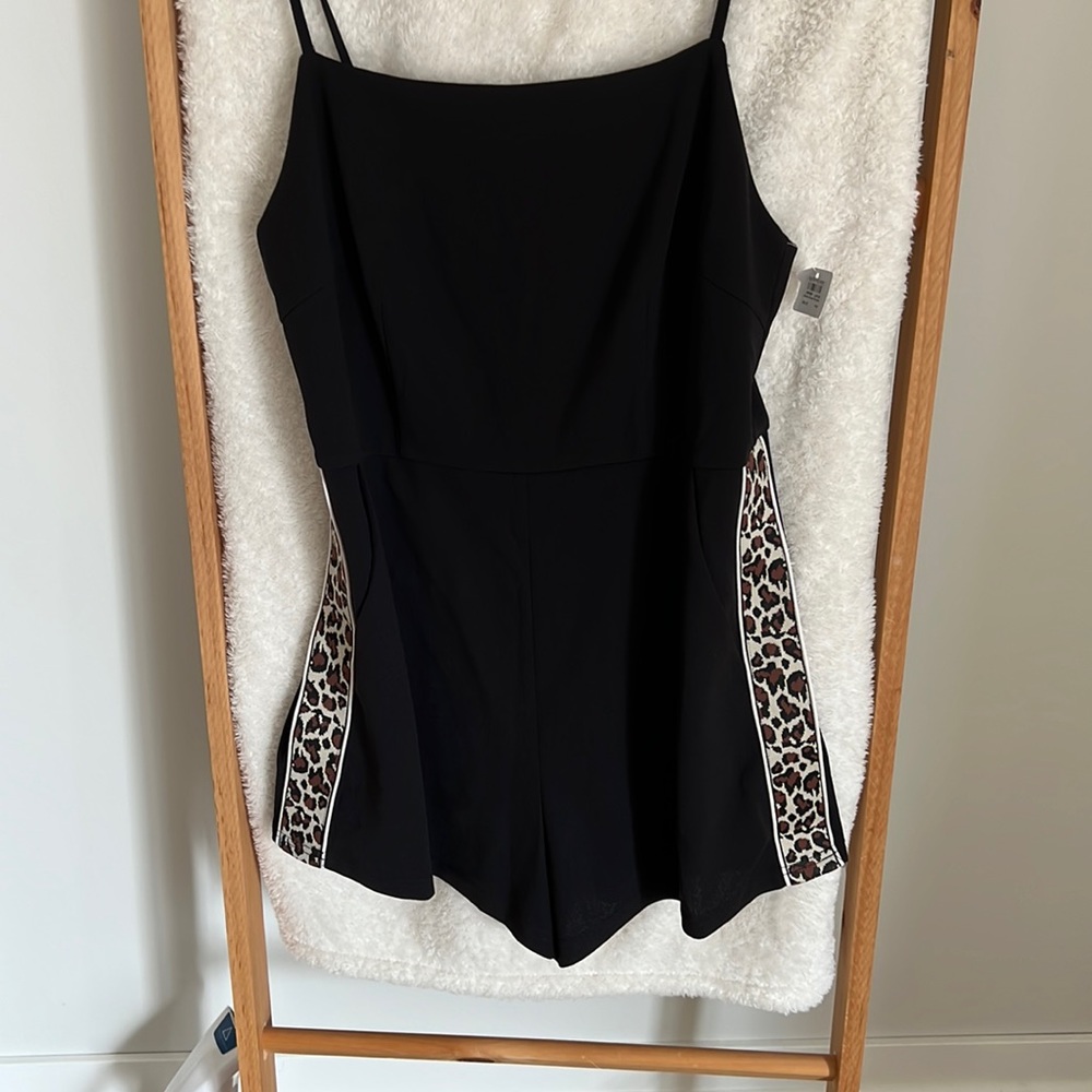NWT Lush Romper with Cheetah side details